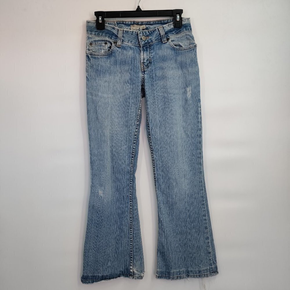 BKE Denim 1967 Low-Rise Distressed Bootcut Stretch Denim Jeans 27x31 Women